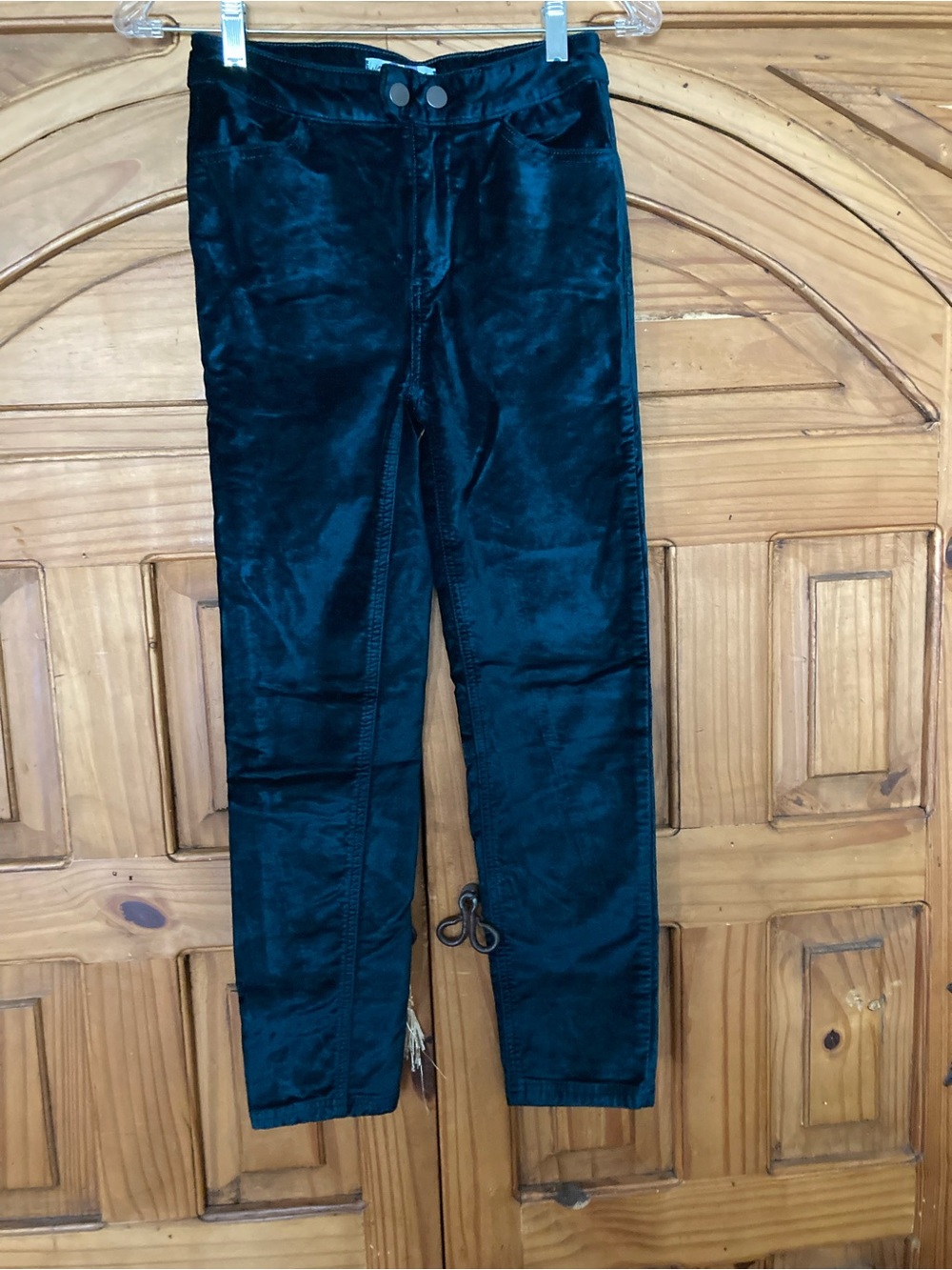 Free People Dark Teal Velvet Pants 25